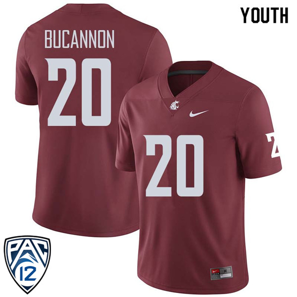 Youth #20 Deone Bucannon Washington State Cougars College Football Jerseys Sale-Crimson